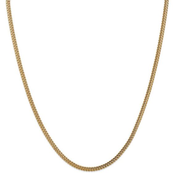 3mm 14k Yellow Gold Hollow Franco Chain Necklace, 20 Inch - Picture 3 of 8